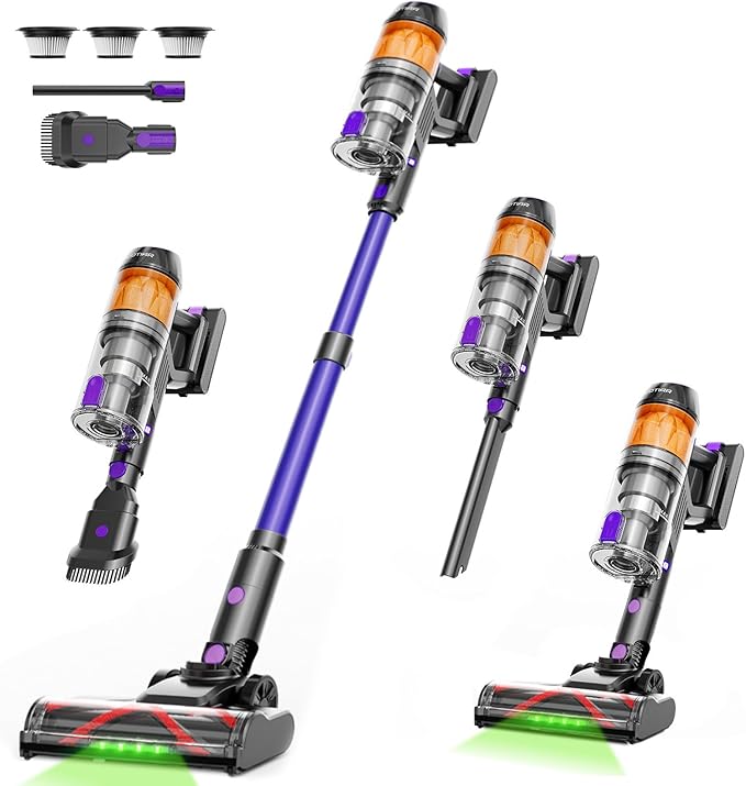 500W Cordless Vacuum Cleaner 60Min Pet Hair