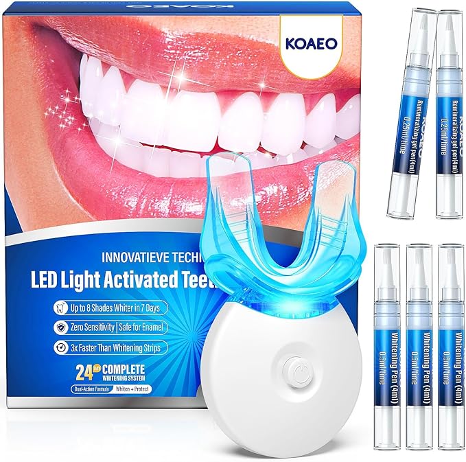 Teeth Whitening Kit 3 Pens + LED Light