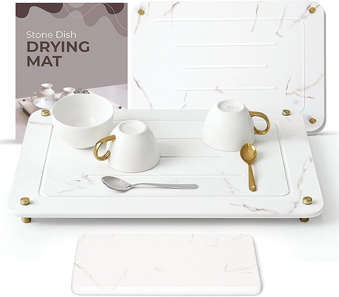Diatomaceous Earth Stone Drying Mat 15.7″x11.8″