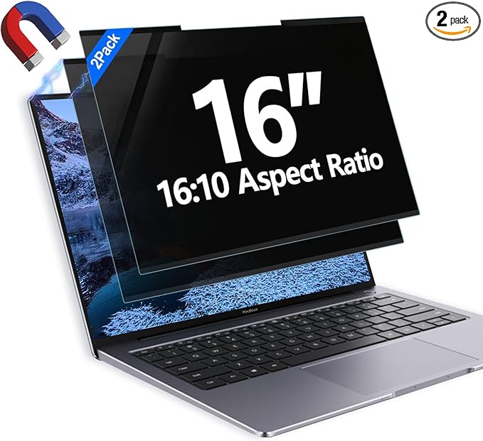 Magnetic Laptop Privacy Screen 16″ 2 Pack