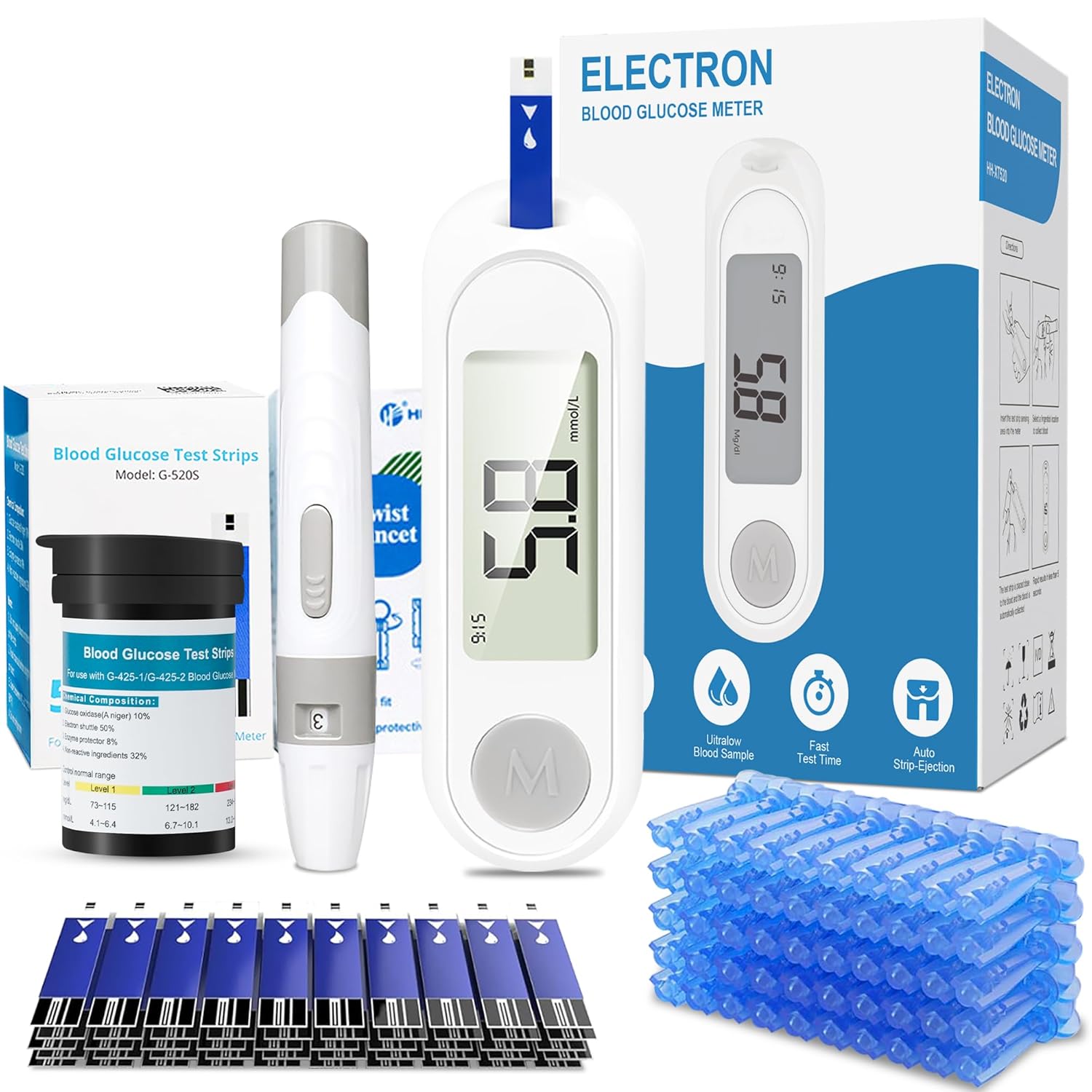 Blood Glucose Monitor Kit Starter Set