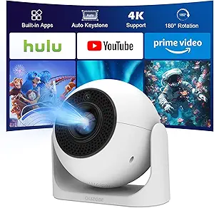 Smart Mini Projector 4K Portable