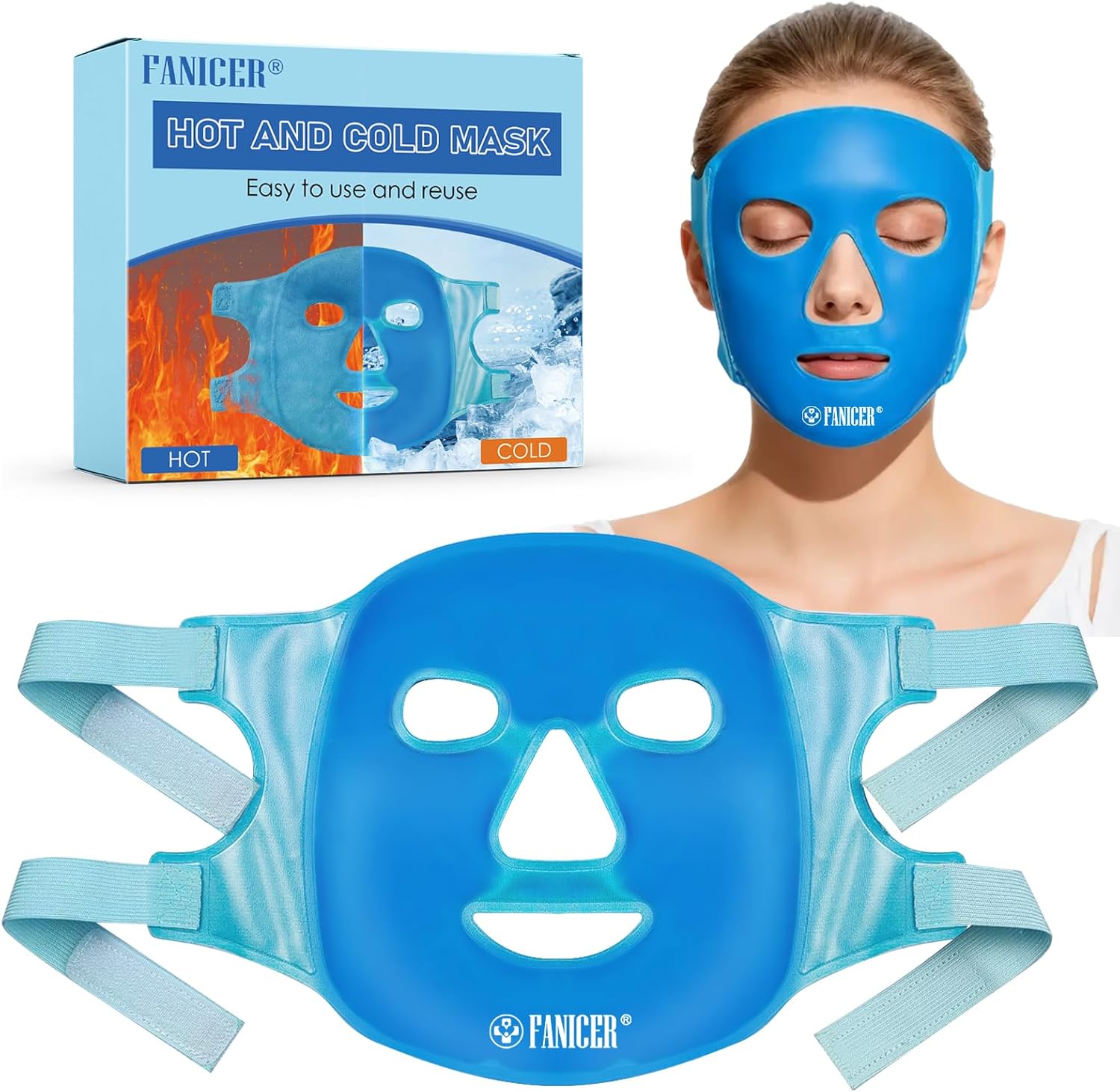 Reusable Cooling Full Face Gel Mask