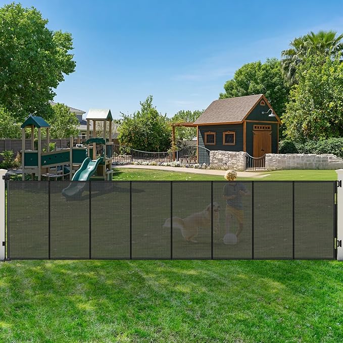 Extra Long Retractable Baby Gate 275″ Black