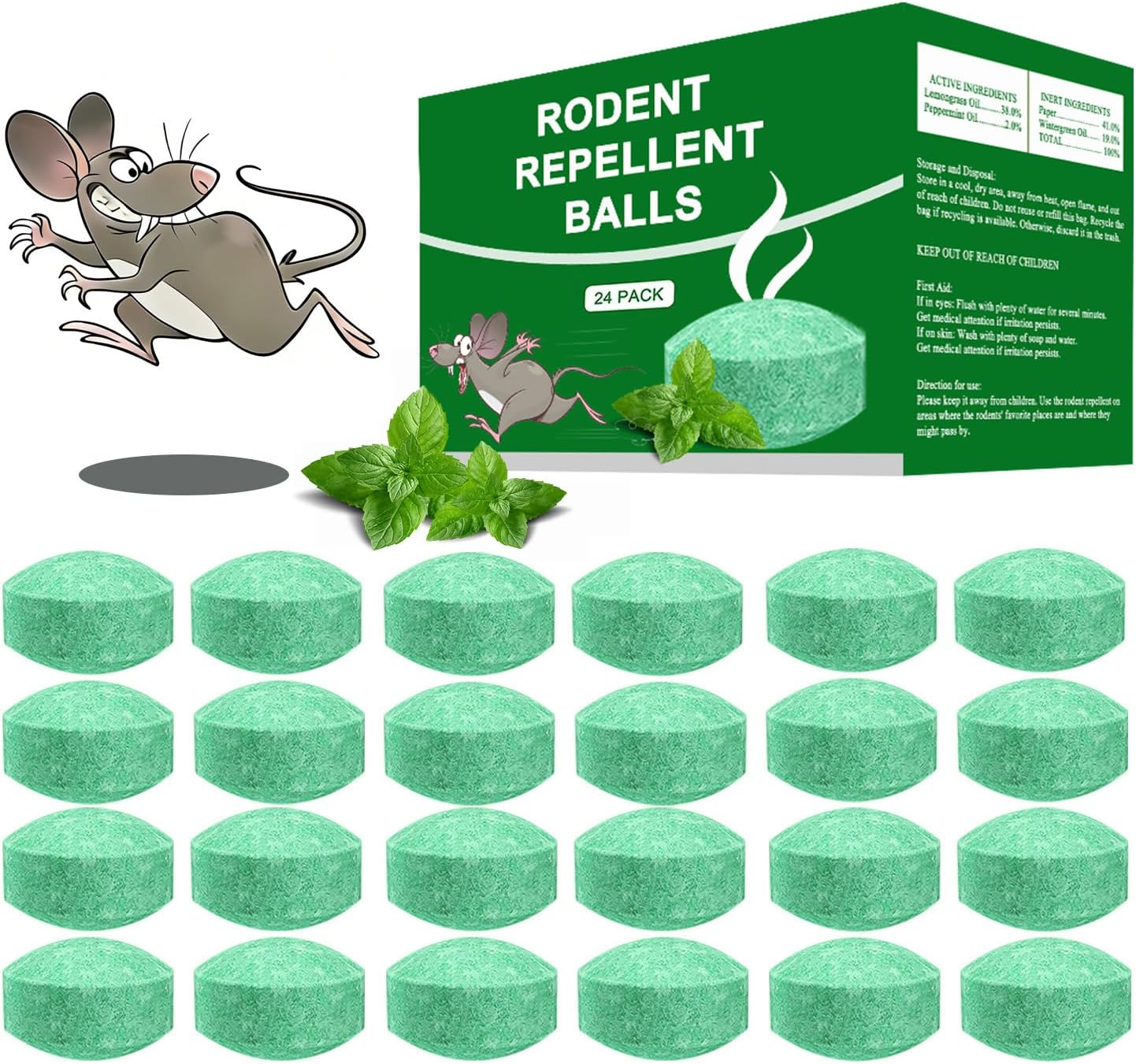 Peppermint Oil Mouse Repellent 24 Pack
