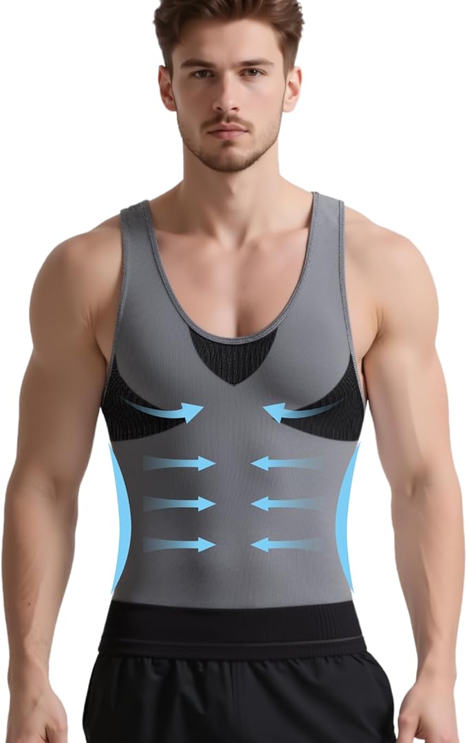 Men’s Compression Shirt Slimming Body Shaper Vest