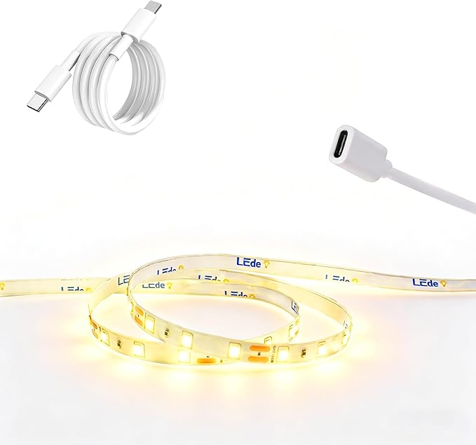 Warm White USB-C LED Strip Lights