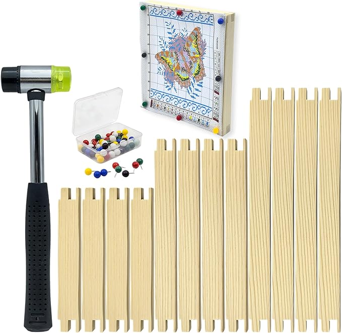 12-Piece Needlepoint Canvas Stretcher Bar Kit
