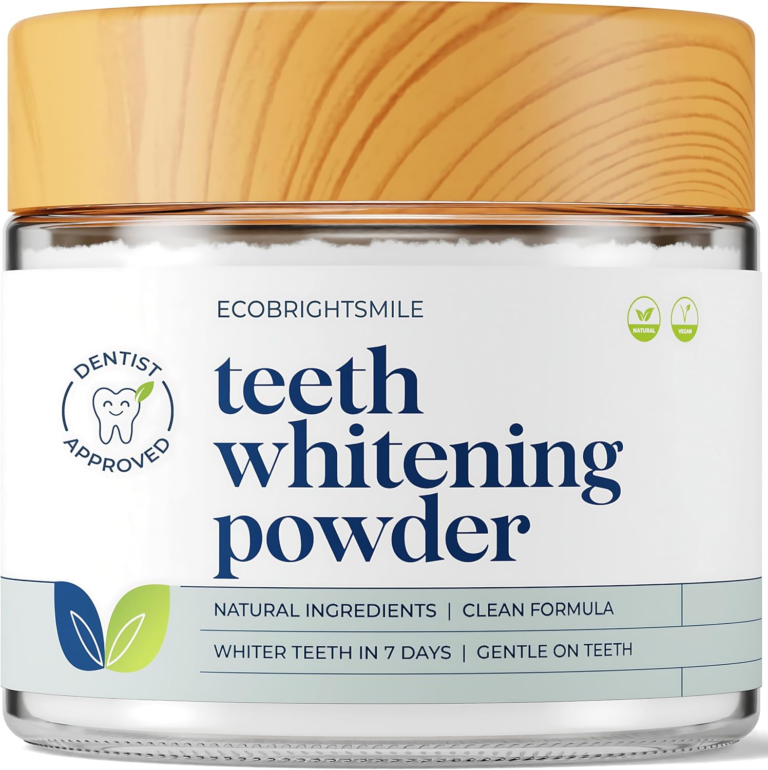 Natural Teeth Whitening Powder Mint 6 Month