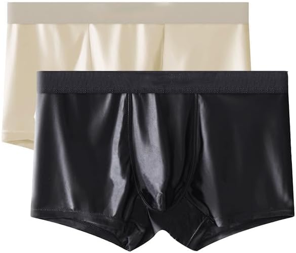 Men’s Ice Silk Boxer Briefs Breathable Cooling