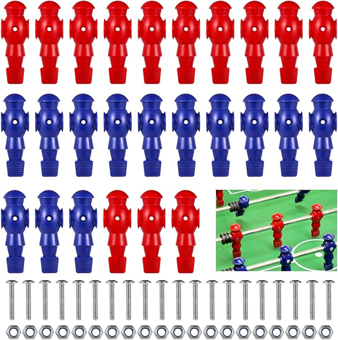 Foosball Replacement Men 26 Pcs Red Blue