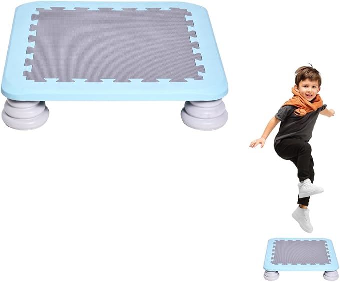 25″ Square Indoor Trampoline for Kids Ages 6-12