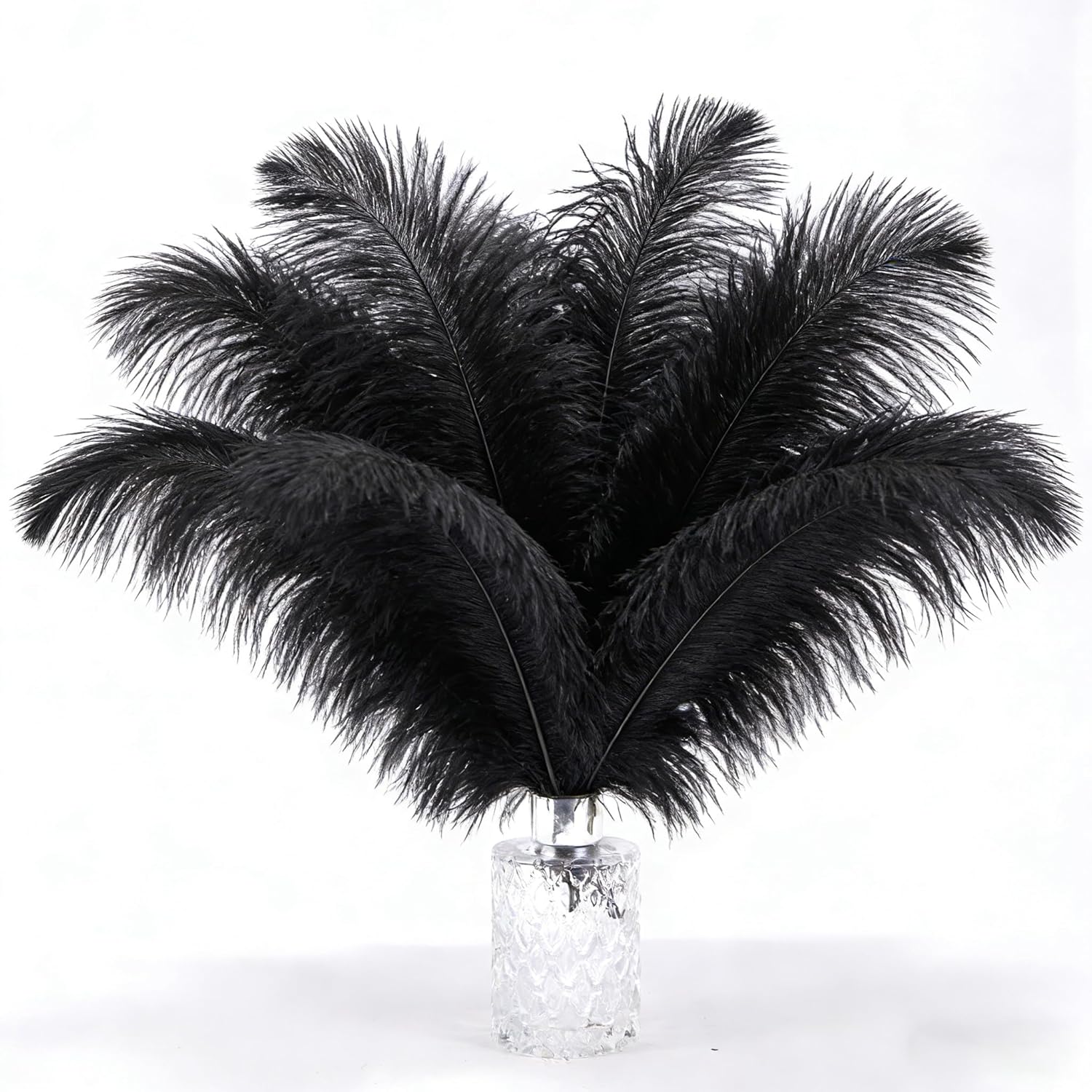 10–12″ Natural Black Ostrich Feathers