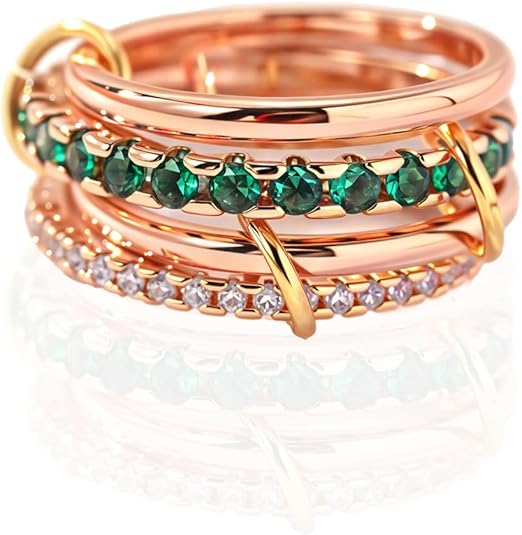 Hersin Stackable Interlocked Rings Set