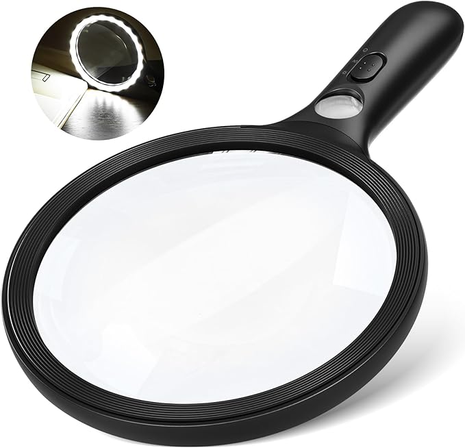 Magnifying Glass With Twenty Four LED Lights