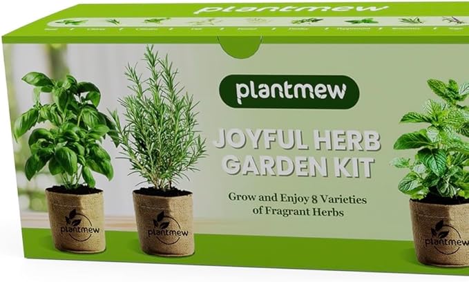 Hydroponic Indoor Herb Garden Kit 8 Pods with LED Grow Light