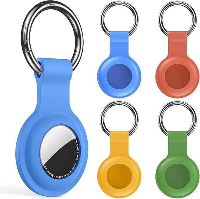 Apple Tag Holder Keychain 4 Pack Multicolour