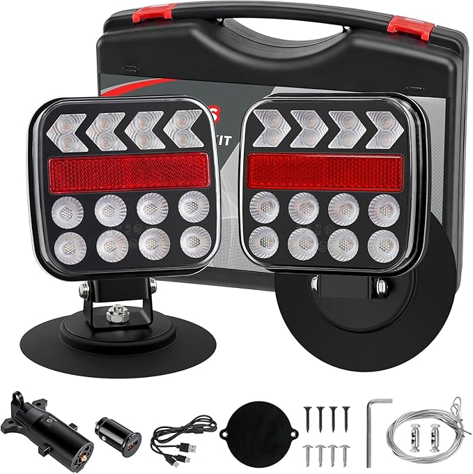 Wireless Magnetic LED Trailer Light Kit