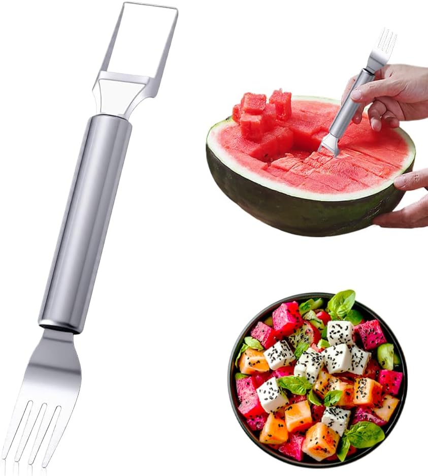 2-in-1 Stainless Steel Fruit Cutter Fork 2025