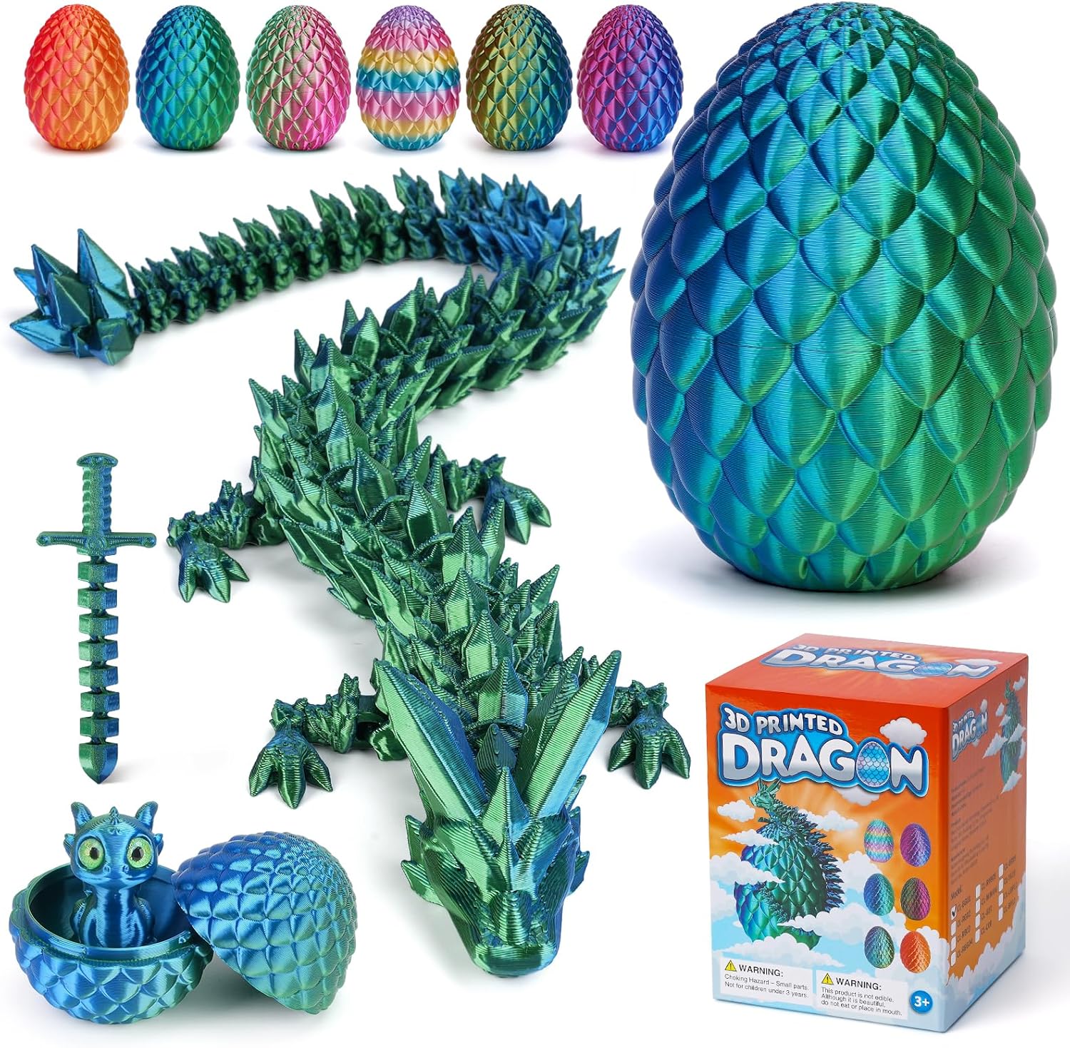 12″ 3D Printed Dragon Egg