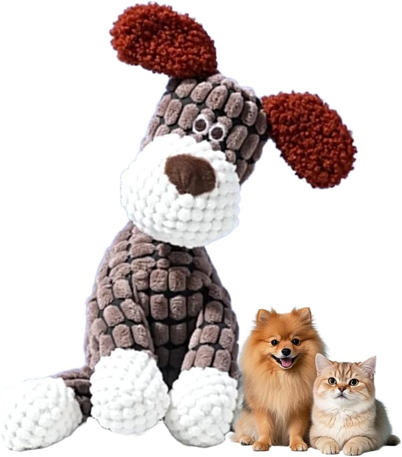 Indestructible Plush Dog Squeaky Toy