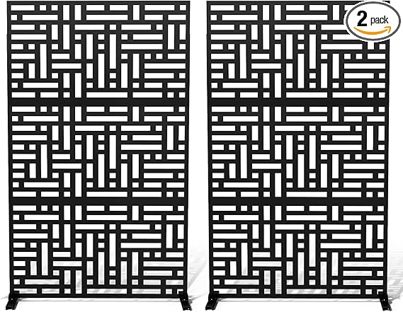 FOOWIN Metal Outdoor Privacy Screen Set