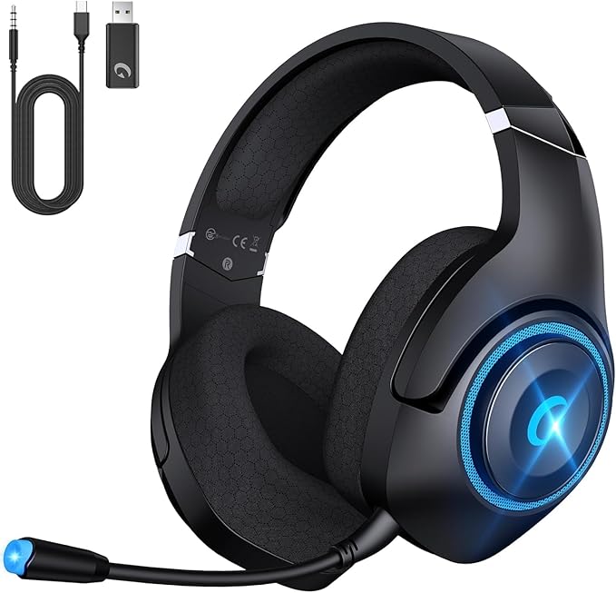 KAPEYDESI Wireless Gaming Headset Blue