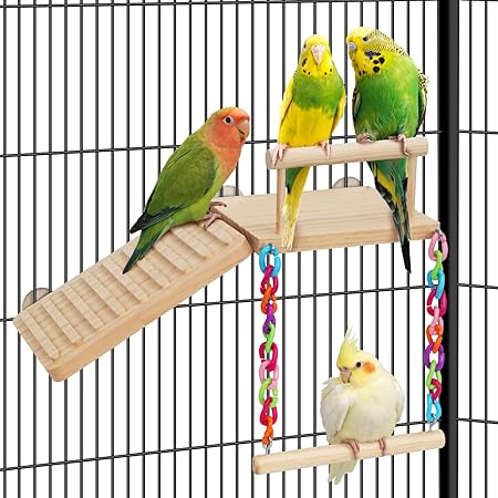 Bird Perch Platform Swing Ladder Set