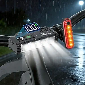 Ultra-Bright 4800 Lumen Rechargeable Bike Light Set
