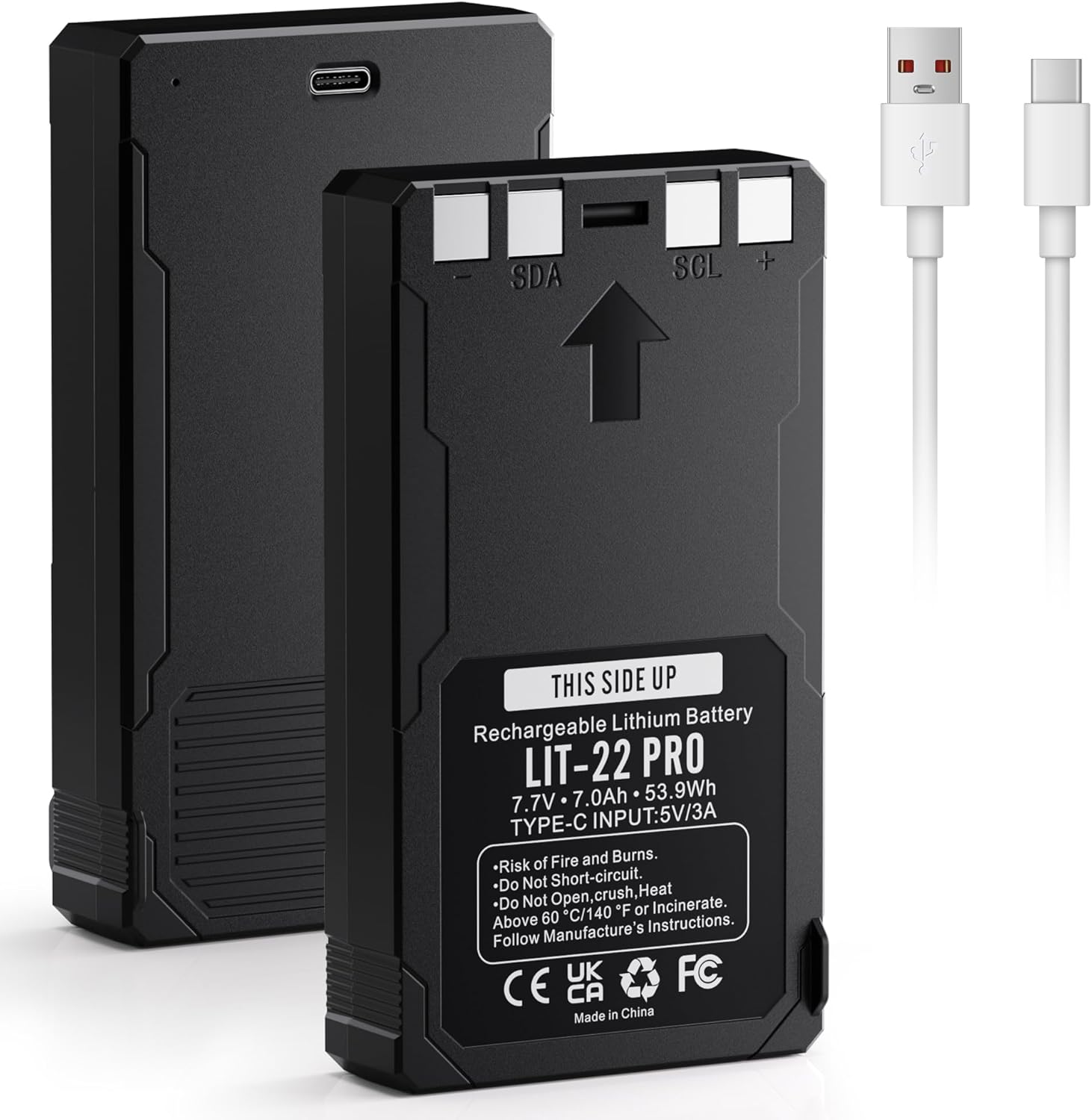 2-Pack 7000mAh LIT-22 Replacement Battery – For Spypoint Flex Plus & G-36 Series