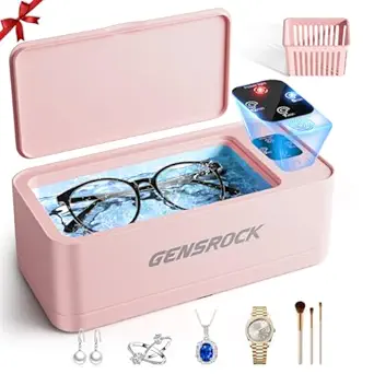 48kHz Professional Ultrasonic Jewelry Cleaner (Pink)