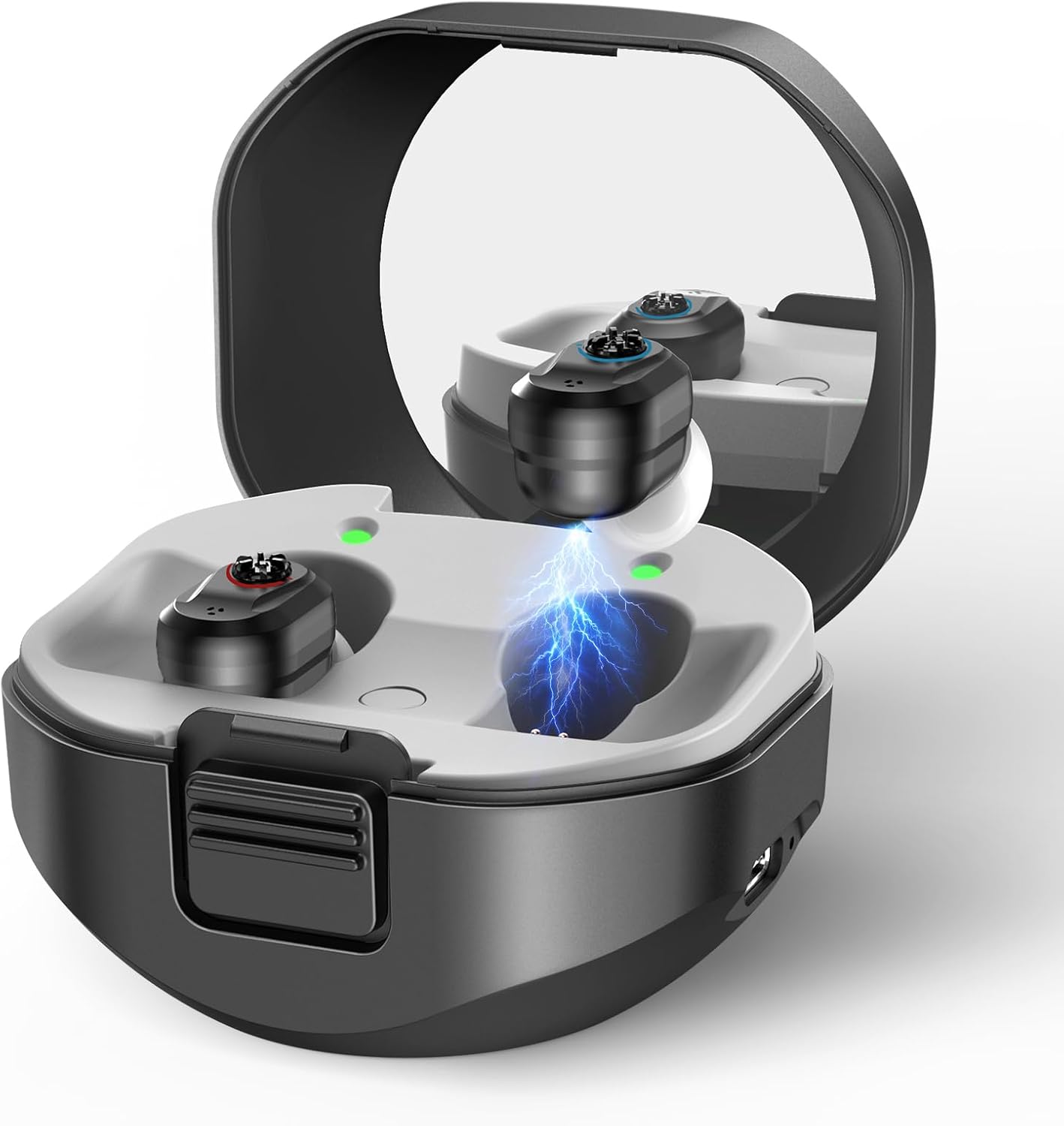 Digital Rechargeable Hearing Aids with Integrated Mirror