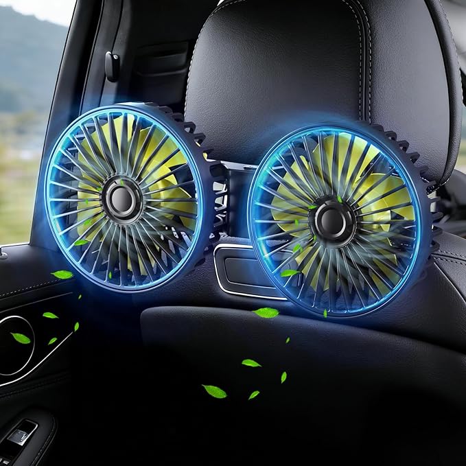 USB-Powered Dual Car Backseat Fan