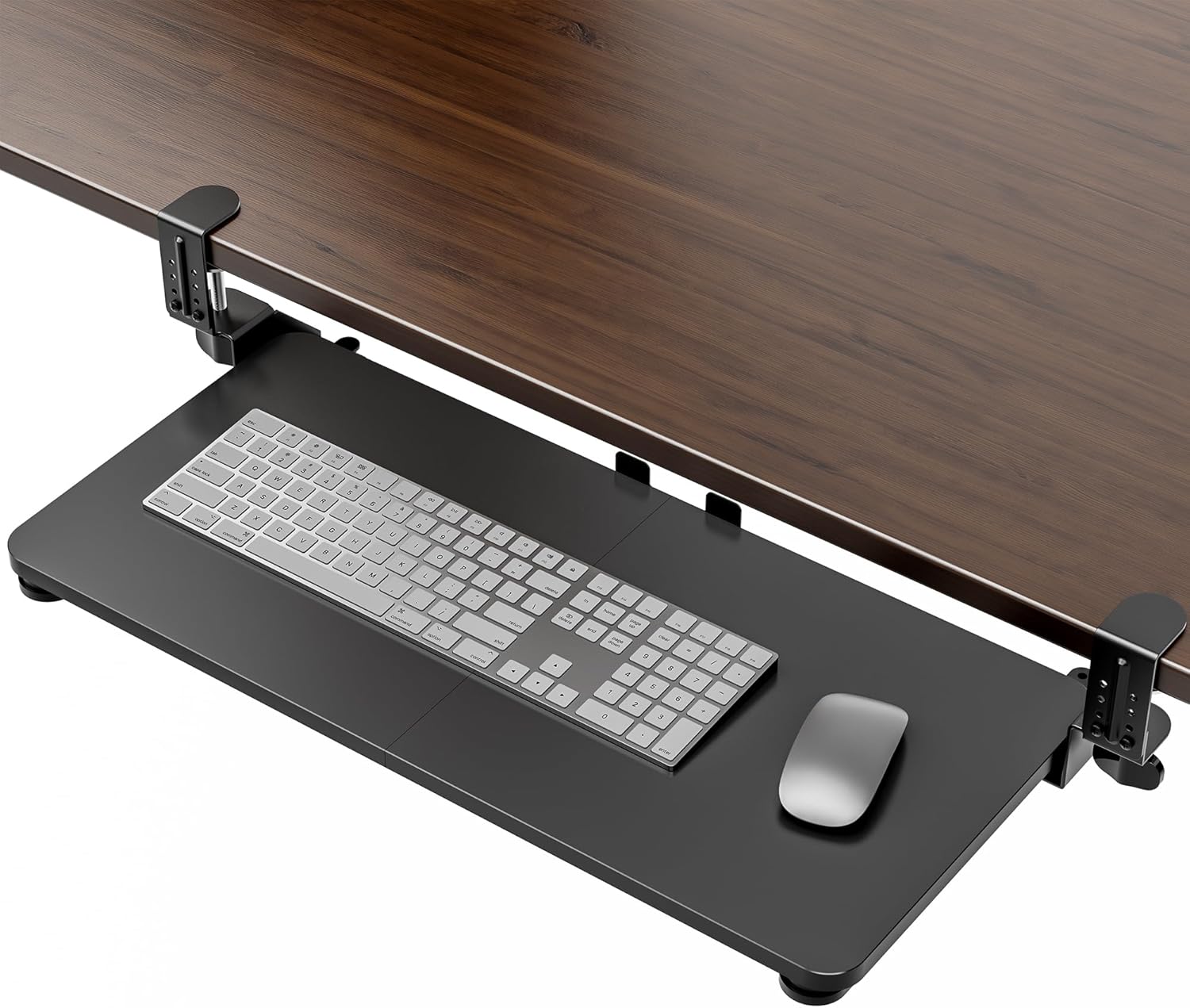 Large Under Desk Keyboard Tray with Clamp