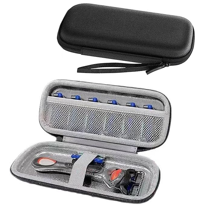 Black Zippered Razor Travel Case