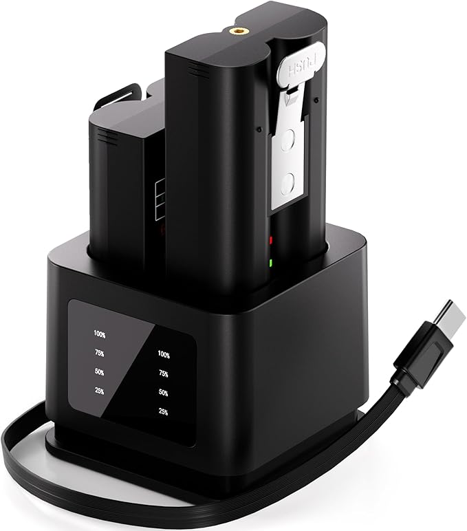 2-Pack 6040mAh Replacement Battery with USB-C Charger