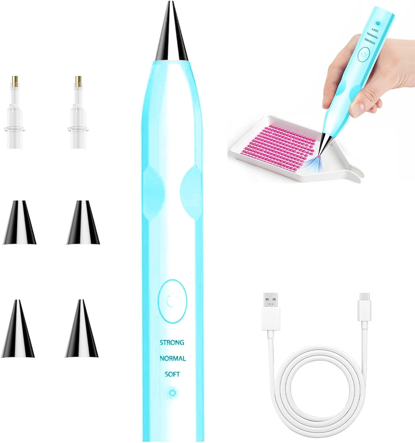 Cordless Blue Electric Diamond Painting Kit