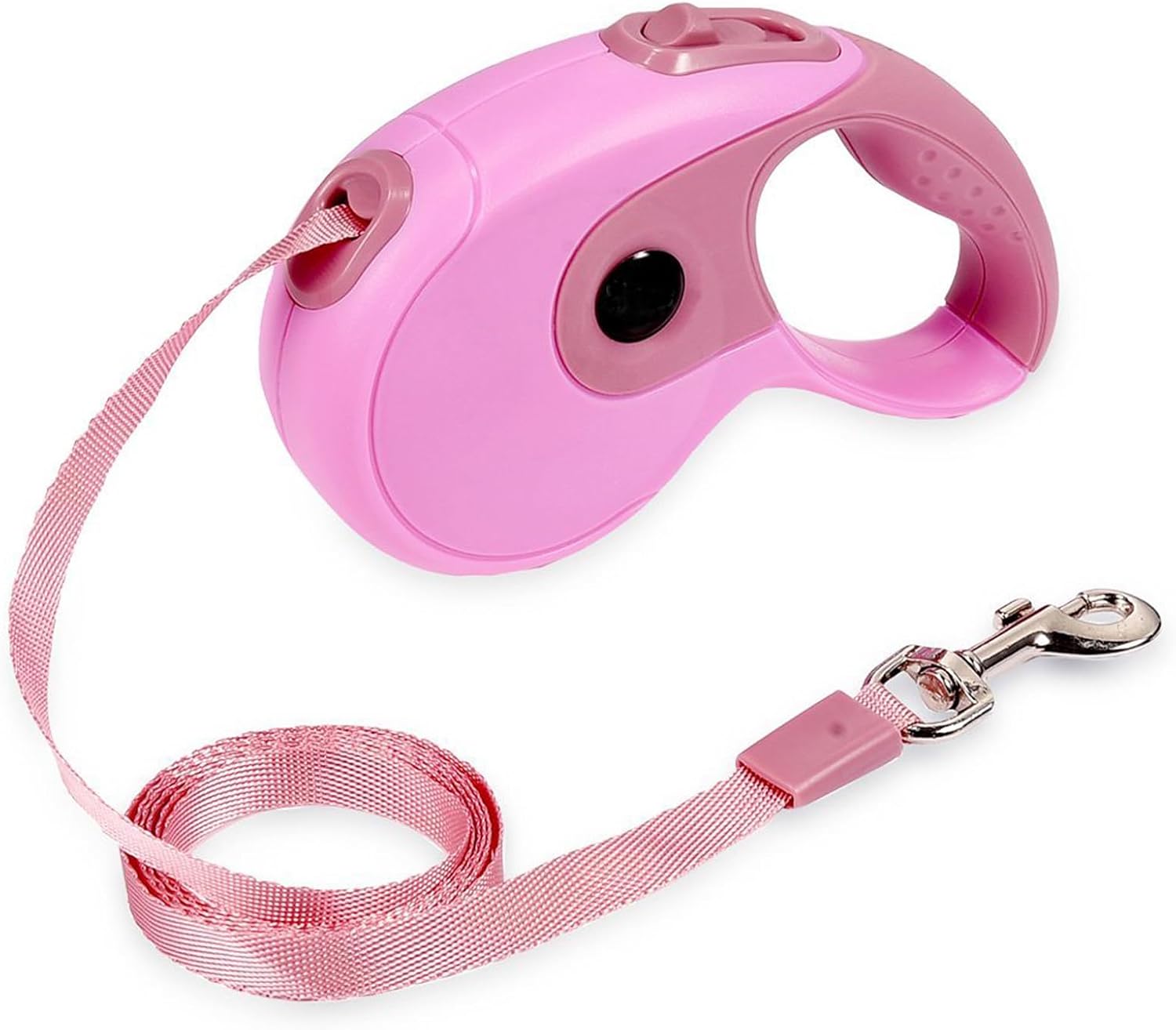 16.4FT Heavy-Duty Retractable Dog Leash (Pink)
