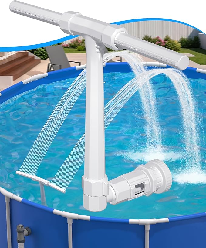 POOLHOUR 2026 Height Upgrade Dual Spray Pool Fountain