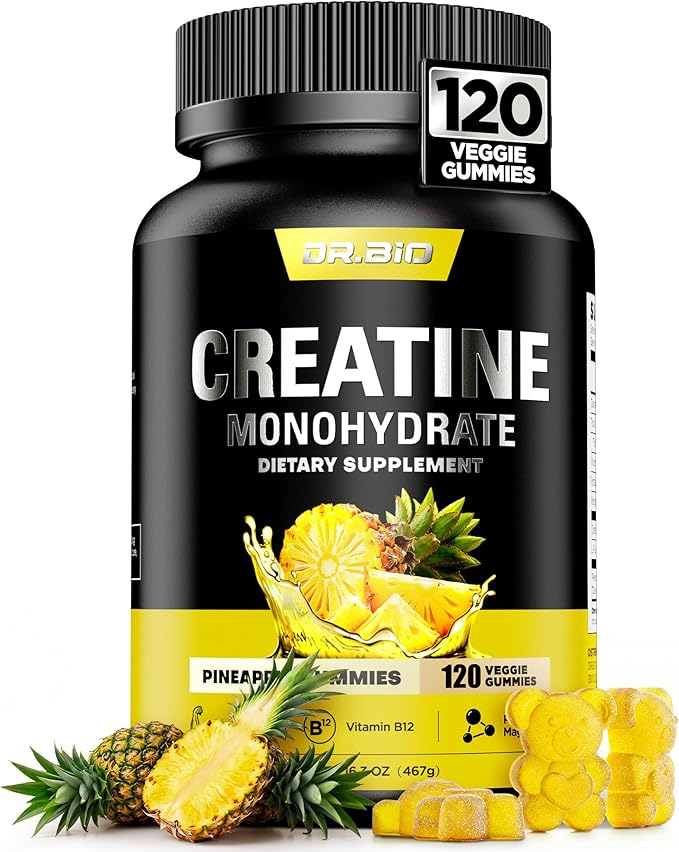 Instant Boost Creatine Monohydrate Gummies (5000mg Complex)