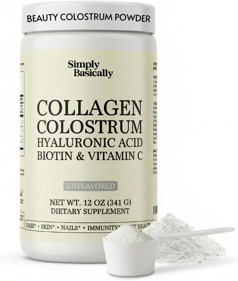 Colostrum and Collagen Peptides Powder with Biotin and Vitamin C