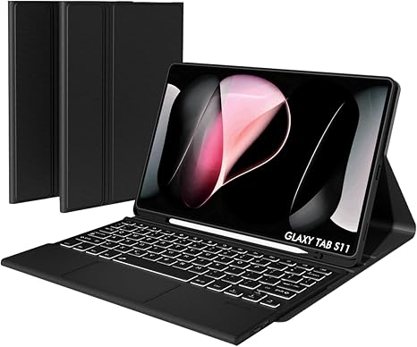 Doohoeek Backlit Keyboard Case for Galaxy Tab S11 (11″) – 3-Angle Kickstand