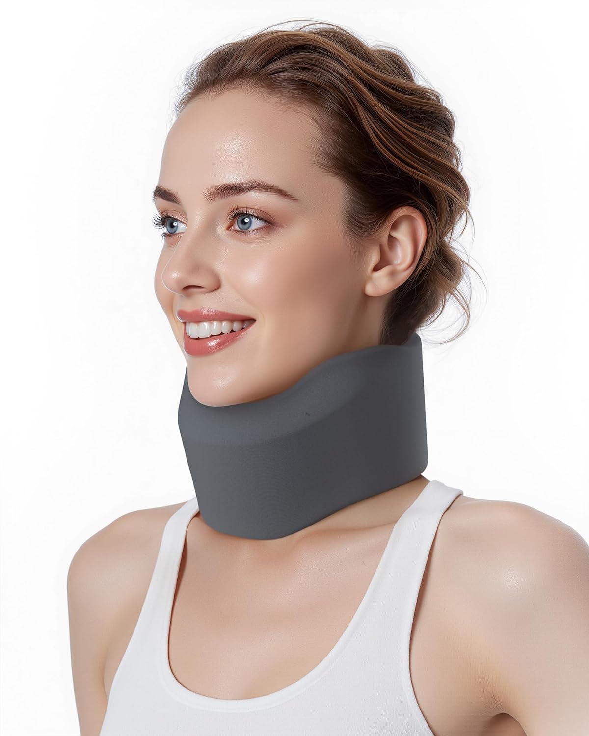 Soft Cervical Collar Neck Brace for Sleeping (Small – Gray)