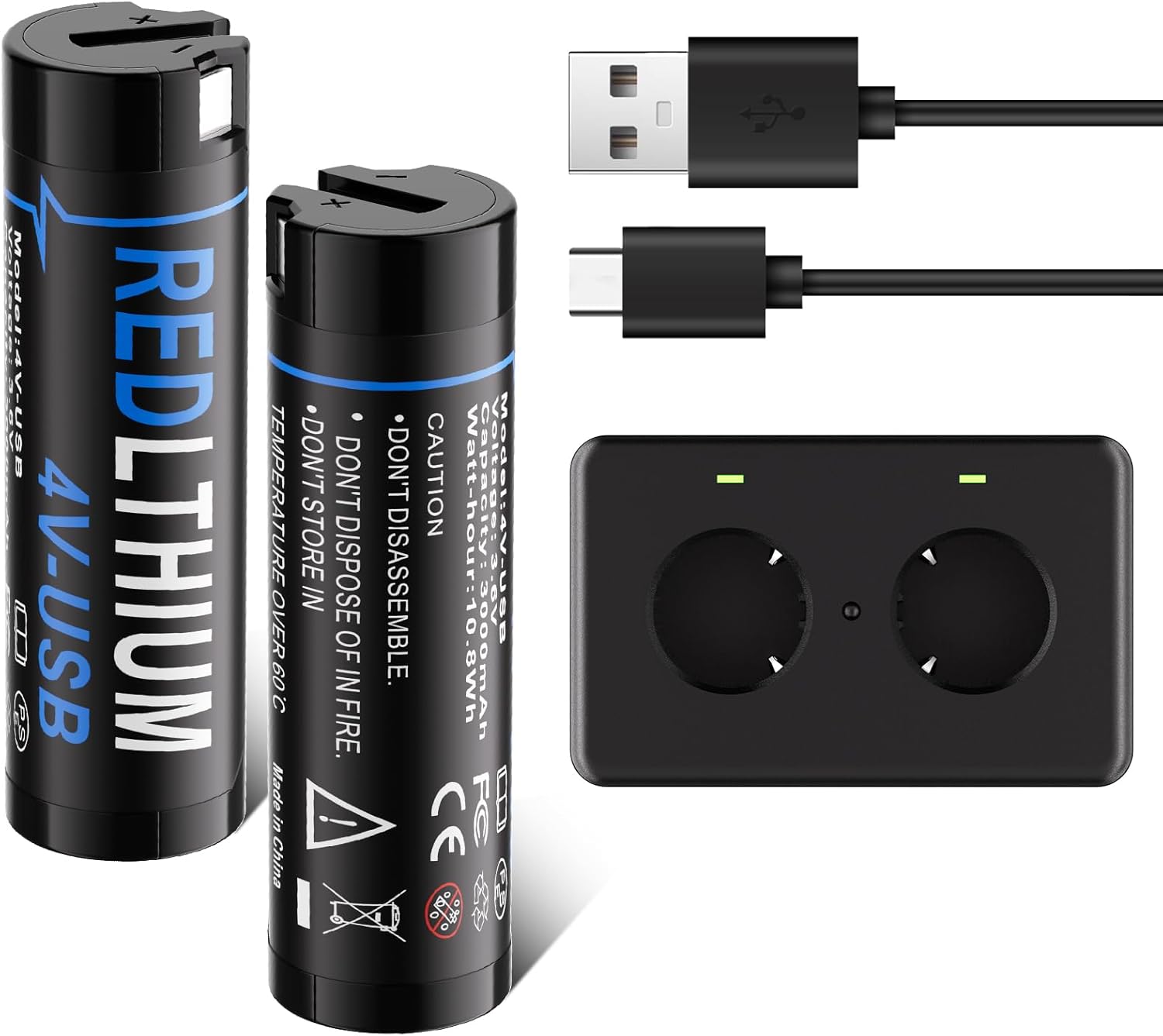 Replacement for MK Red Lithium USB 3.0 Battery (2-Pack Kit)