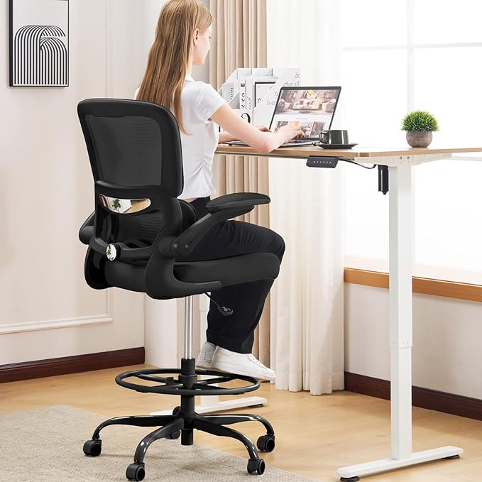 Ergonomic High-Back Standing Desk Chair