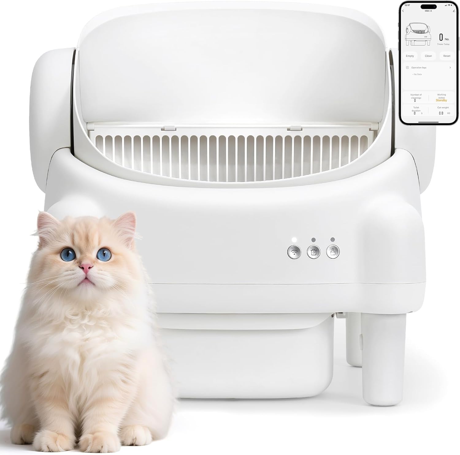 Automatic Self-Cleaning Cat Litter Box (Gray)