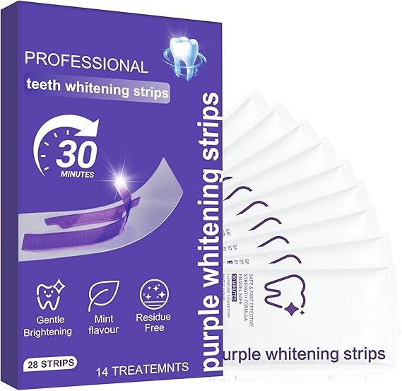 Purple Color-Correcting Teeth Whitening Strips