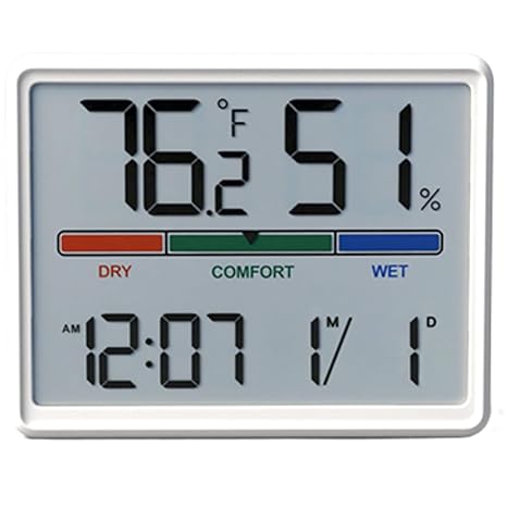 Digital Indoor Thermometer & Hygrometer with Integrated Alarm Clock