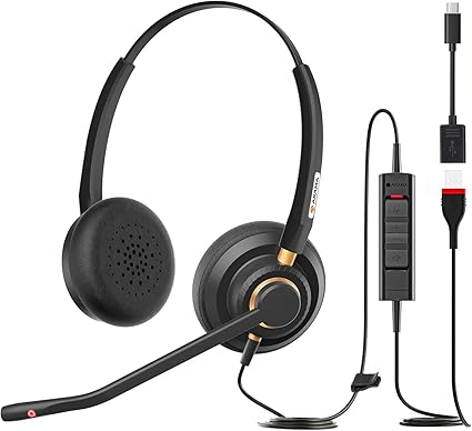 Lightweight Noise-Cancelling USB Business Headset