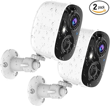 2K Wireless Outdoor & Indoor Security Camera (2-Pack)